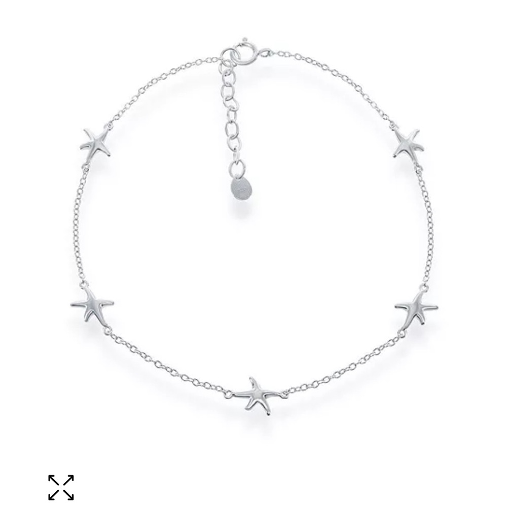 Simona NEW Sterling Silver Starfish Anklet